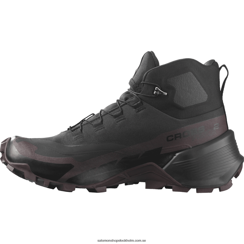 Salomon svart/choklad plommon damvandringskängor - cross hike 2 mid gore-tex T82RP735
