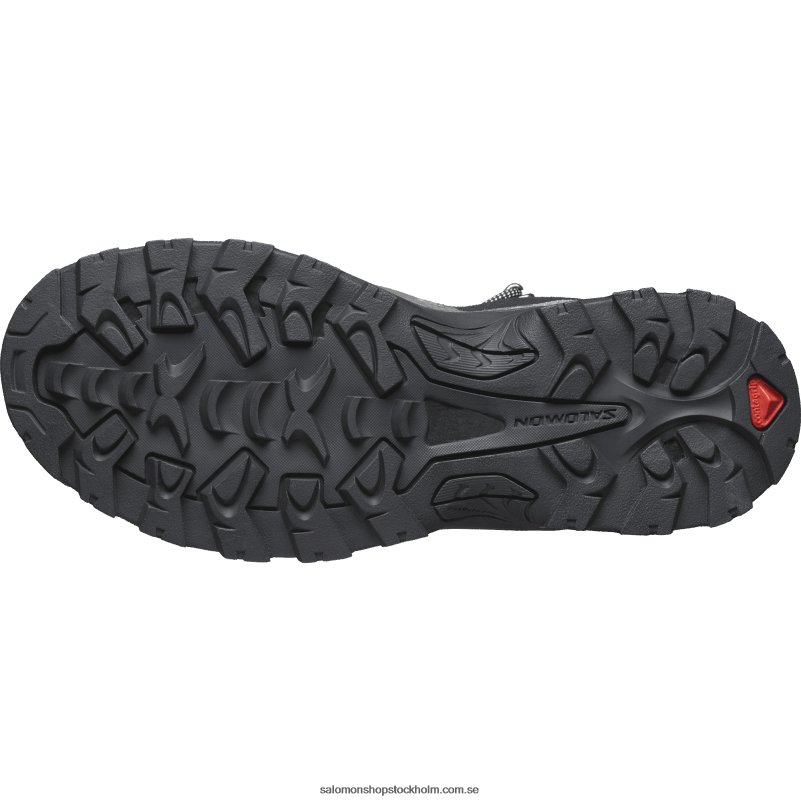 Salomon svart/magnet/tyst nyans vandringskängor i läder för kvinnor - quest rove gore-tex T82RP1142