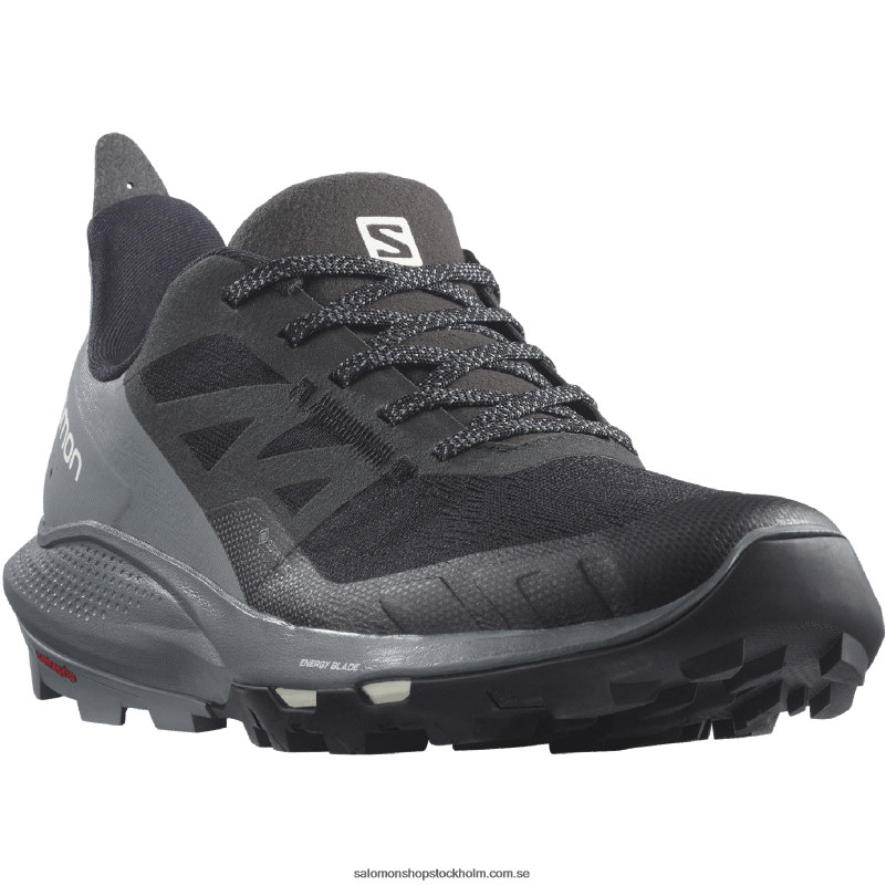 Salomon svart/stormigt väder/vaniljis damvandringsskor - outpulse gore-tex T82RP1123