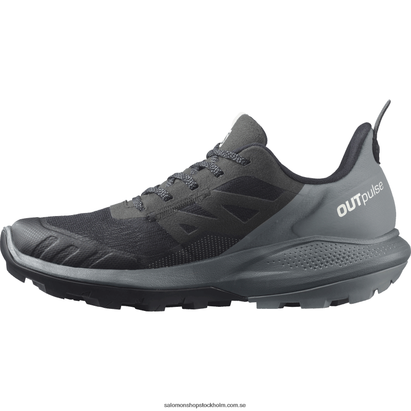 Salomon svart/stormigt väder/vaniljis damvandringsskor - outpulse gore-tex T82RP1123