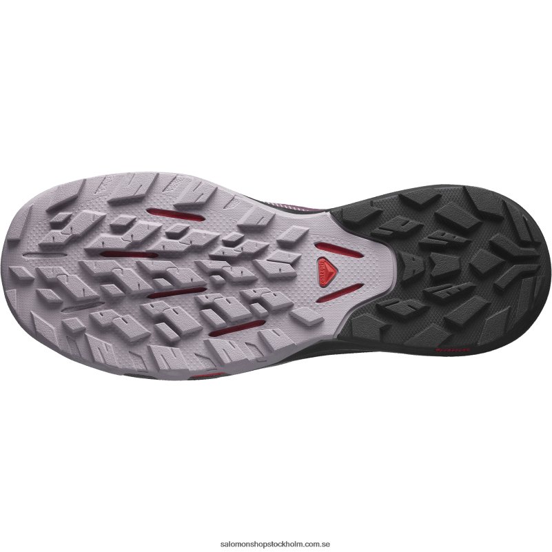 Salomon tulpanved/svart/vallmoröd damvandringsskor - outpulse gore-tex T82RP1122