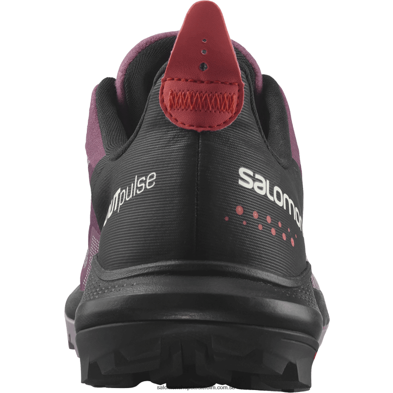 Salomon tulpanved/svart/vallmoröd damvandringsskor - outpulse gore-tex T82RP1122