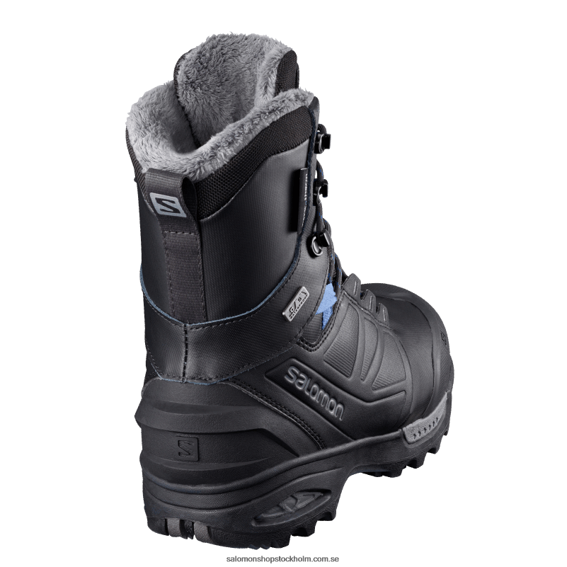 Salomon fantom/svart/amparoblå dam vinterstövlar - tondra pro clima vattentät T82RP783