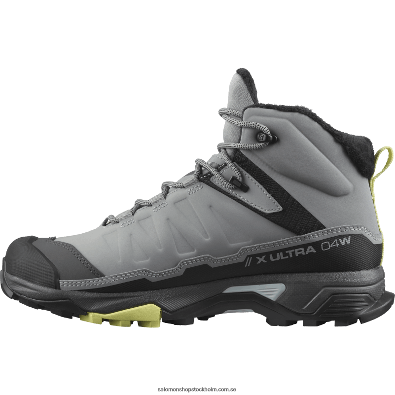 Salomon monument/svart/charlock dam vinterstövlar - x ultra 4 mid winter thinsulate clima vattentät T82RP786