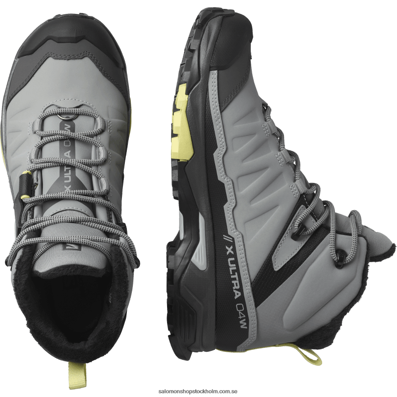 Salomon monument/svart/charlock dam vinterstövlar - x ultra 4 mid winter thinsulate clima vattentät T82RP786