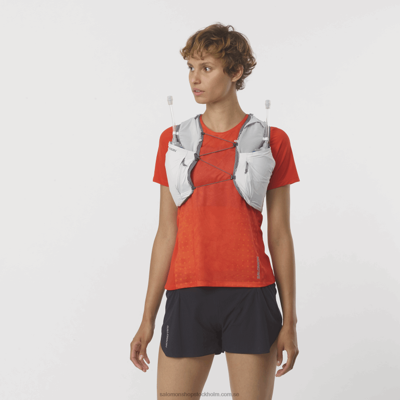 Salomon ostronsvamp/tyst nyans genomskinlig löparväst dam med flaskor ingår - sense pro 10 T82RP980