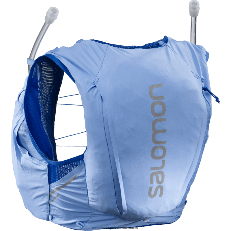 Salomon provence/ebenholts/nautisk blå löparväst dam med flaskor ingår - sense pro 10 T82RP978