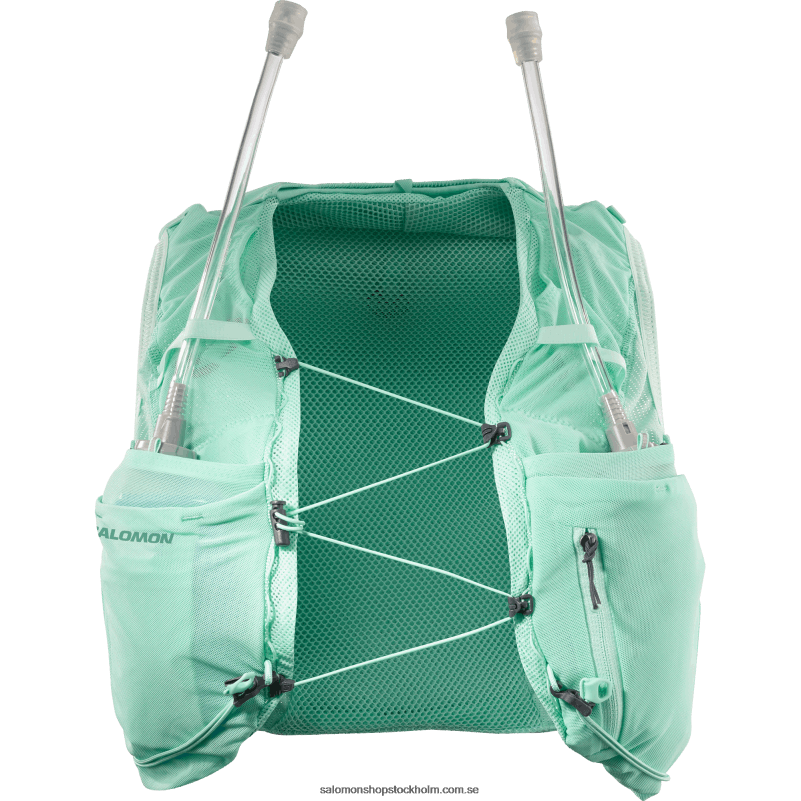 Salomon strandglas/ebenholts/poolblå löparväst dam med kolvar ingår - adv skin 12 T82RP965