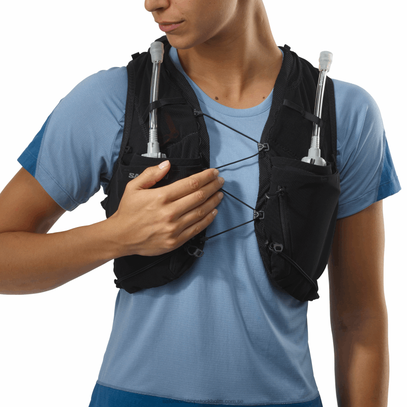 Salomon svart/ebenholts löparväst dam med kolvar ingår - adv skin 12 T82RP967