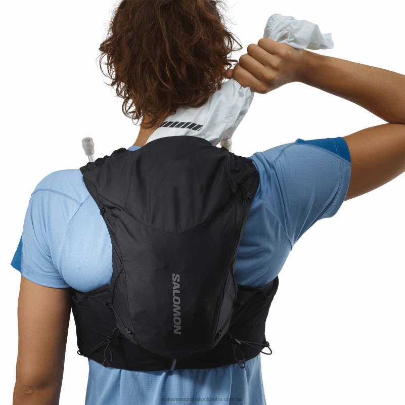 Salomon svart/ebenholts löparväst dam med kolvar ingår - adv skin 12 T82RP967
