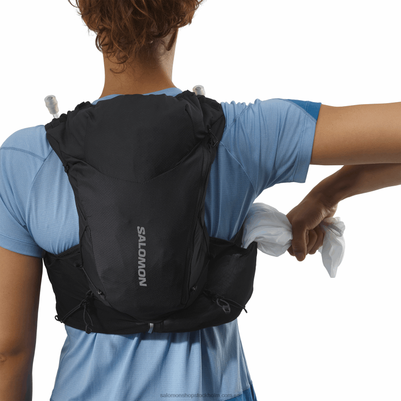 Salomon svart/ebenholts löparväst dam med kolvar ingår - adv skin 12 T82RP967