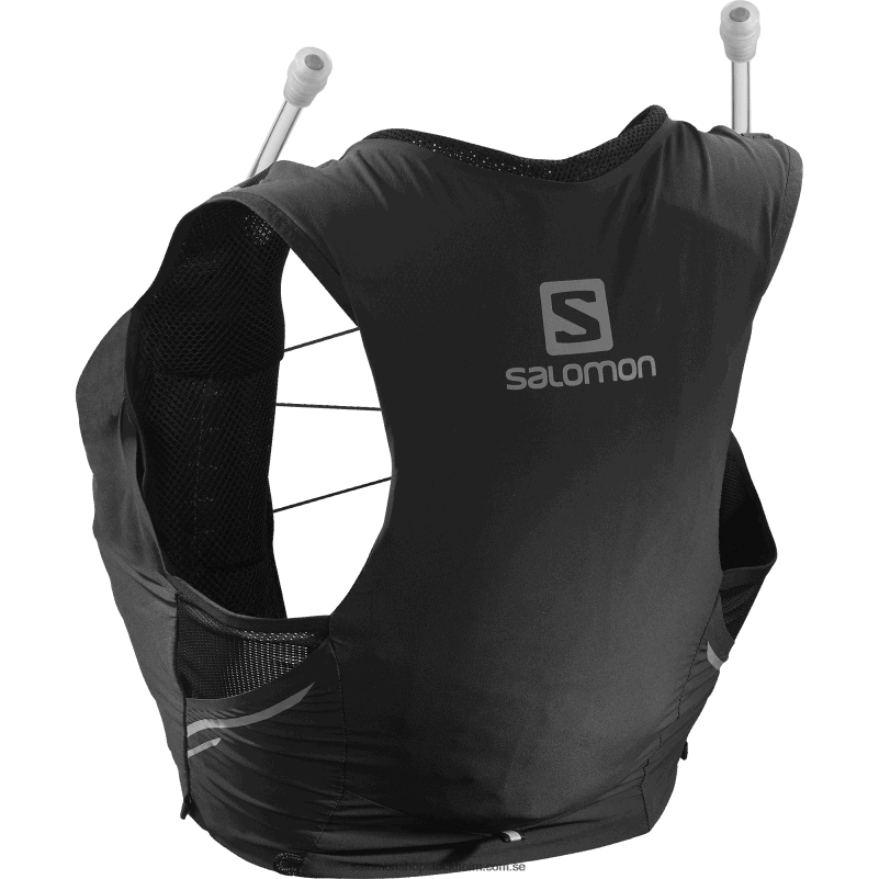 Salomon svart/ebenholts löparväst dam med kolvar ingår - sense pro 5 T82RP976