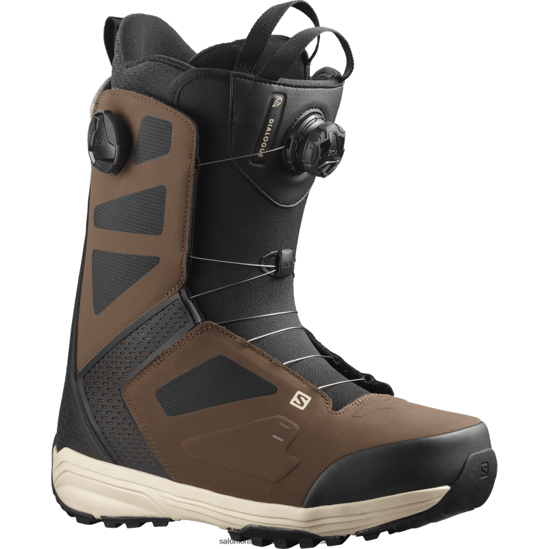 Salomon brun/svart/salvia snowboardstövlar för män - dialog dual boa T82RP586