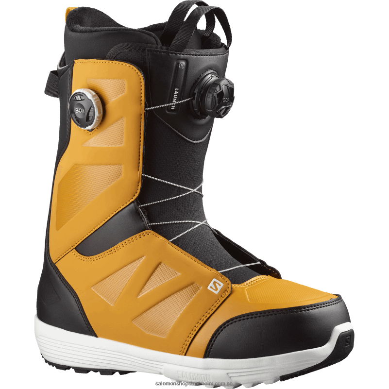Salomon guldgul/svart/vit snowboardskor för män - lansera boa sj boa T82RP588