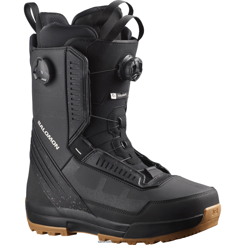 Salomon svart snowboardstövlar för män - malamute dual boa T82RP582