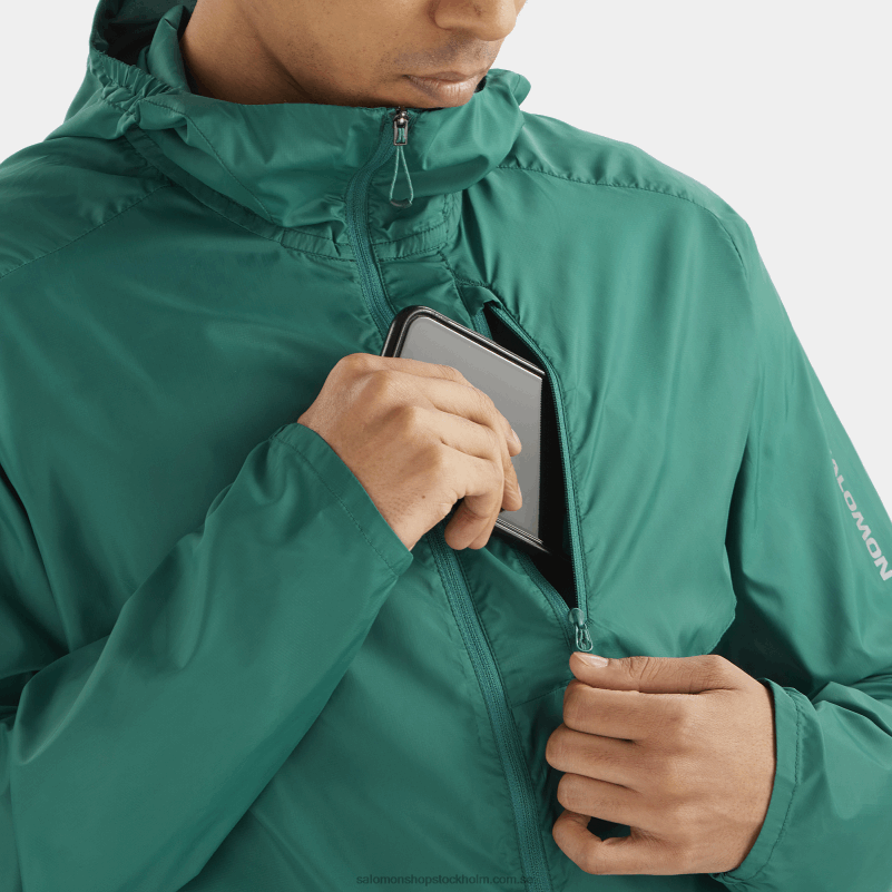 Salomon Stilla havet vindjacka herr hoodie - bonatti sidvind T82RP1096