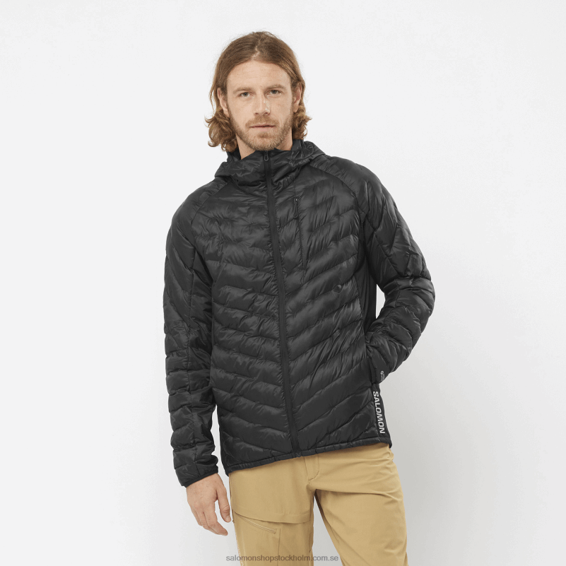 Salomon djup svart Isolerad huvjacka för män - outline primaloft T82RP1087