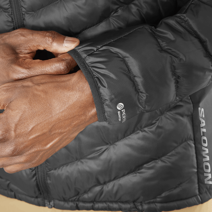 Salomon djup svart Isolerad huvjacka för män - outline primaloft T82RP1087