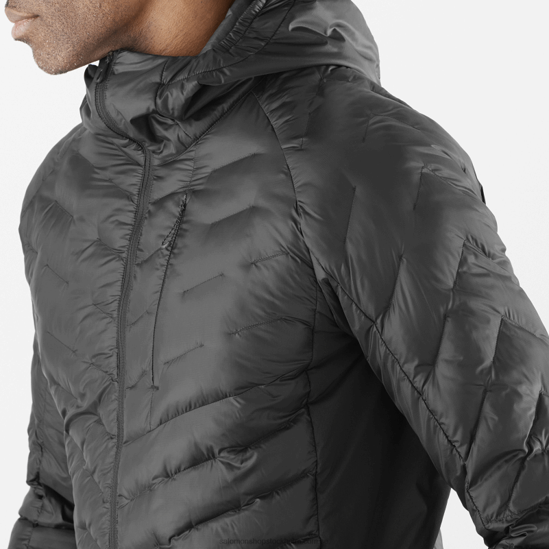 Salomon djup svart Isolerad huvjacka för män - outline primaloft T82RP1087