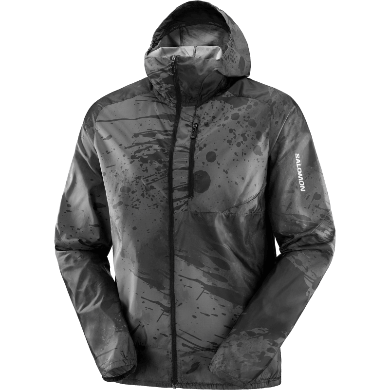 Salomon djupt svart/ao/periskop vindjacka herr hoodie - bonatti sidvind T82RP1095