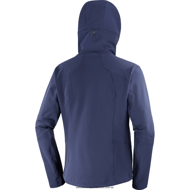 Salomon marinblå iris mellanlagerjacka med full dragkedja för män - outpeak softshell T82RP1107