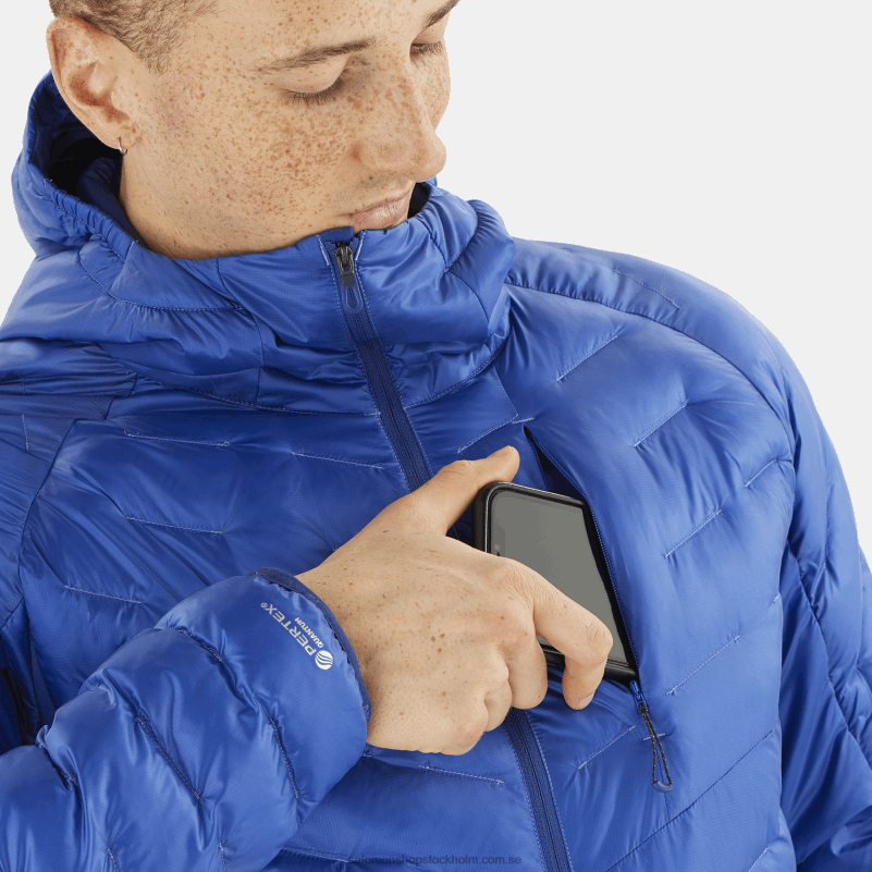 Salomon nautisk blå/marin pion Isolerad huvjacka för män - outline primaloft T82RP1089