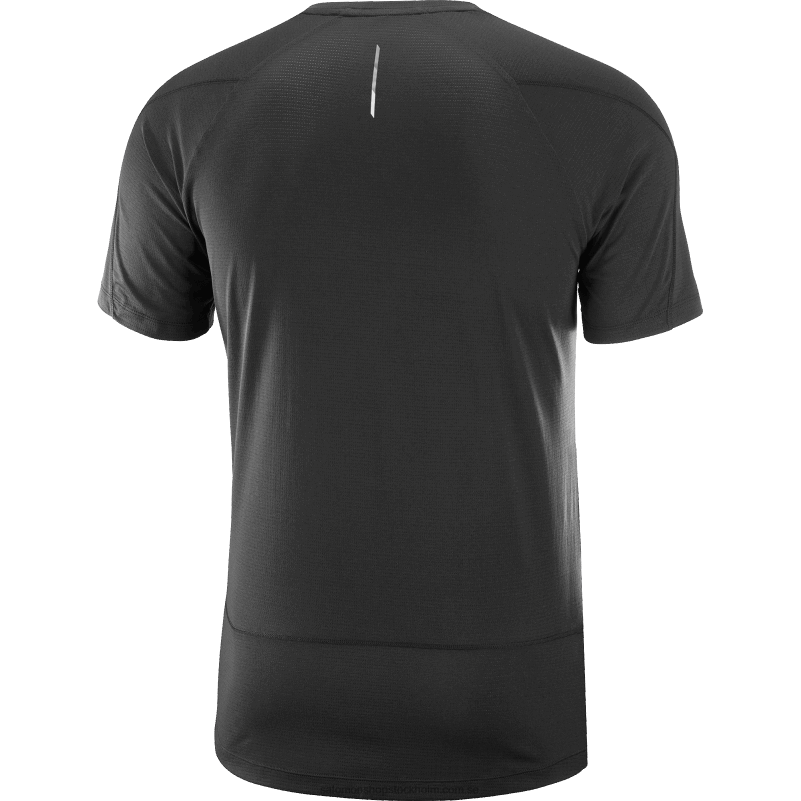 Salomon djup svart kortärmad herr t-shirt - cross run T82RP238