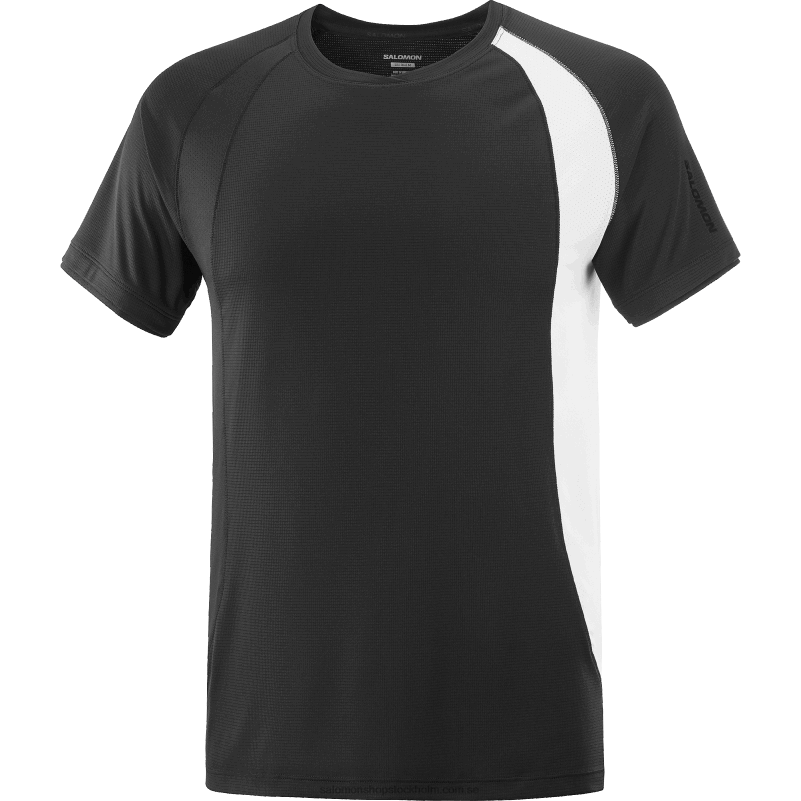 Salomon djup svart/vit kortärmad herr t-shirt - equipe T82RP243