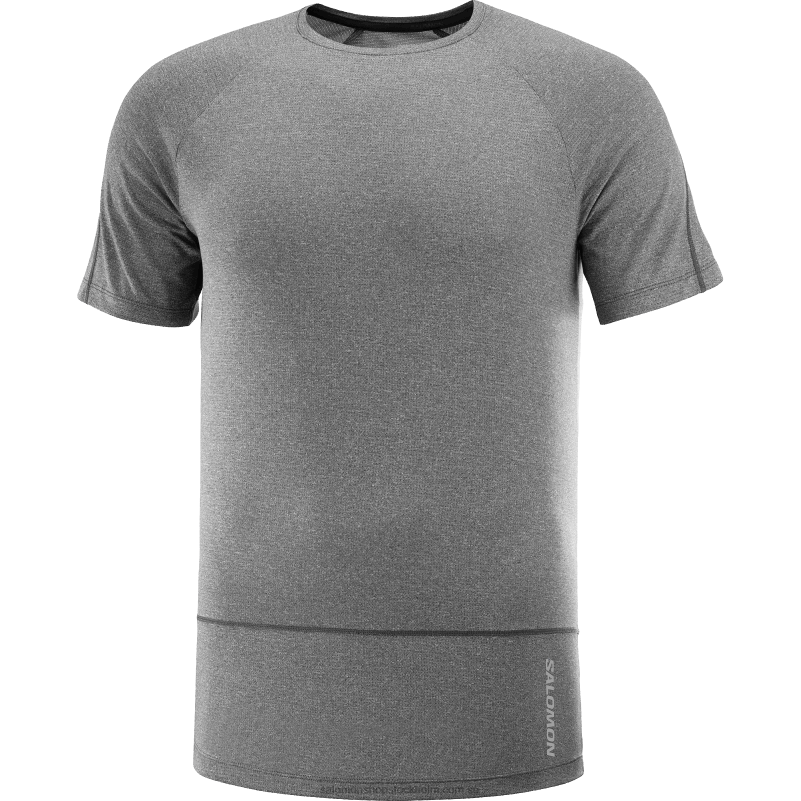 Salomon djupt svart/ljung kortärmad herr t-shirt - cross run T82RP232