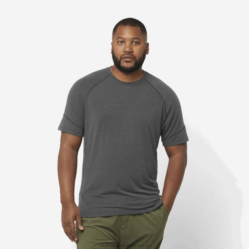 Salomon djupt svart/ljung kortärmad t-shirt herr - runlife T82RP1200