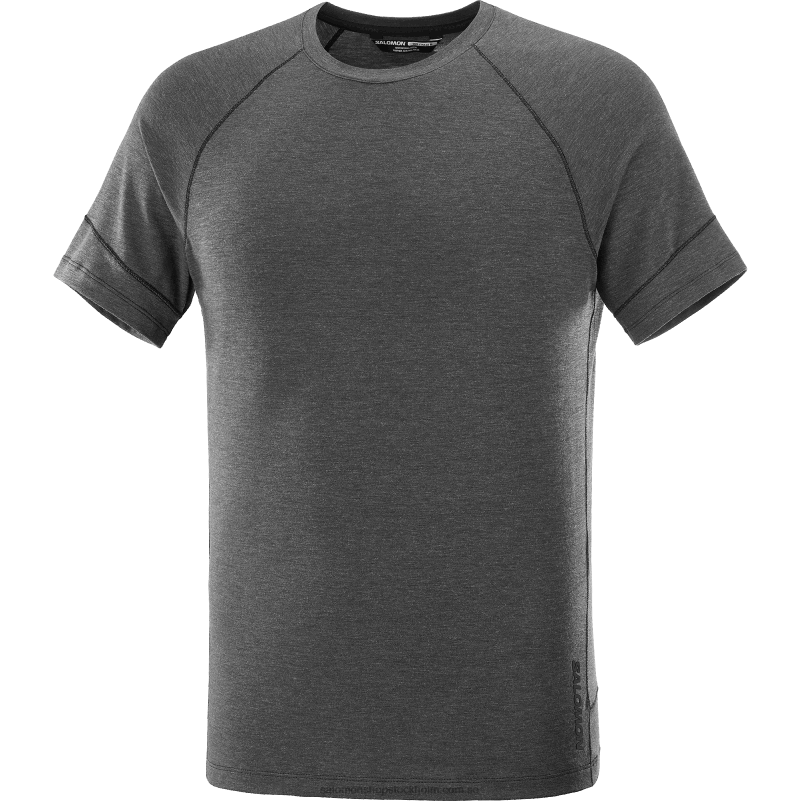 Salomon djupt svart/ljung kortärmad t-shirt herr - runlife T82RP1200