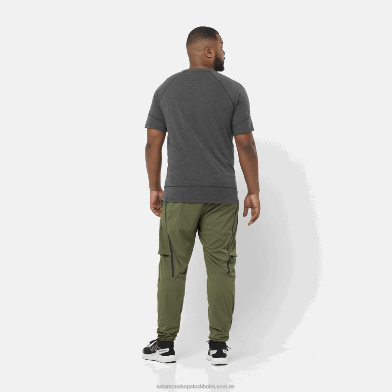 Salomon djupt svart/ljung kortärmad t-shirt herr - runlife T82RP1200