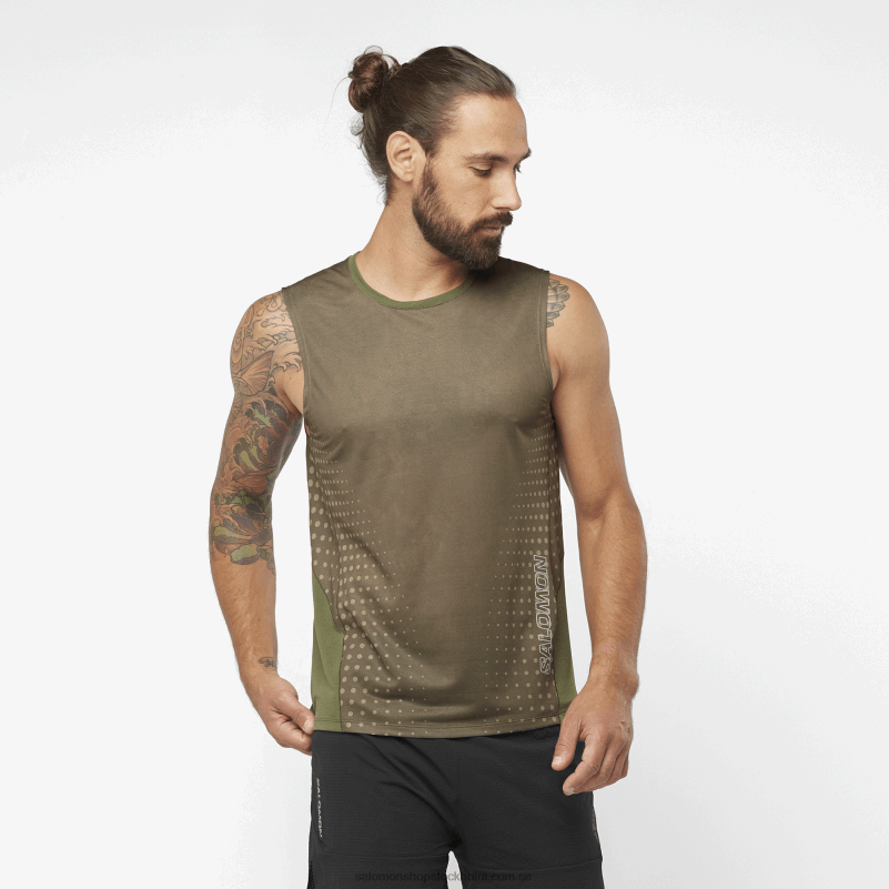 Salomon druvblad/dunkelgrön mäns tank - sense aero T82RP242