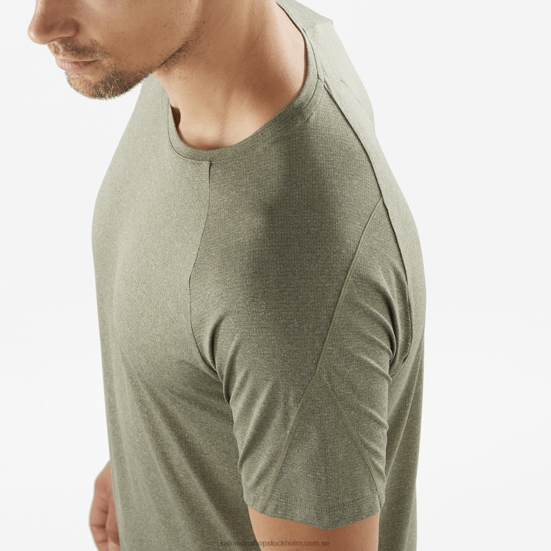 Salomon druvblad/ljung kortärmad herr t-shirt - cross run T82RP237