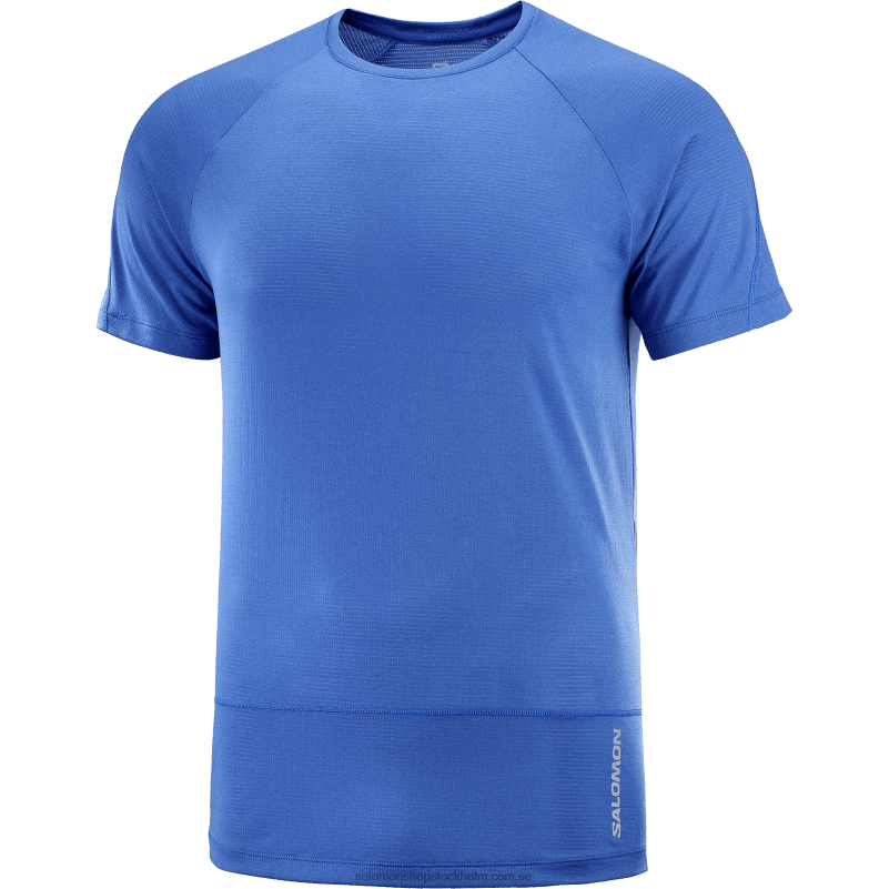 Salomon nautisk blå kortärmad herr t-shirt - cross run T82RP240