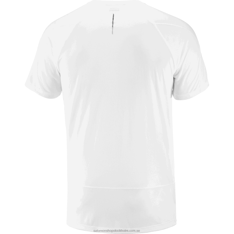 Salomon vit kortärmad herr t-shirt - cross run T82RP234