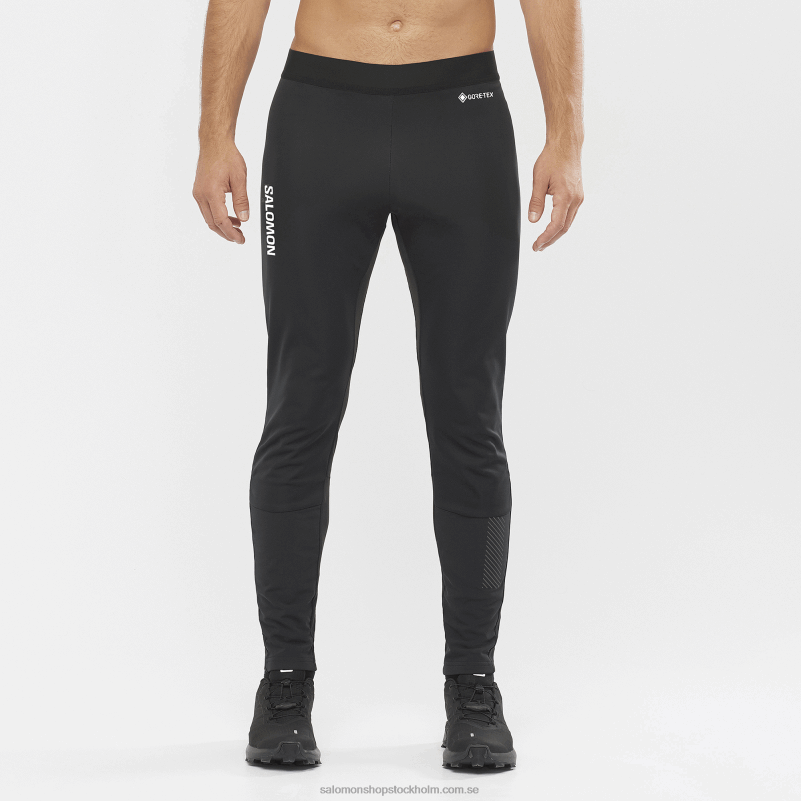 Salomon djup svart herrtights - gore-tex infinium windstopper T82RP255