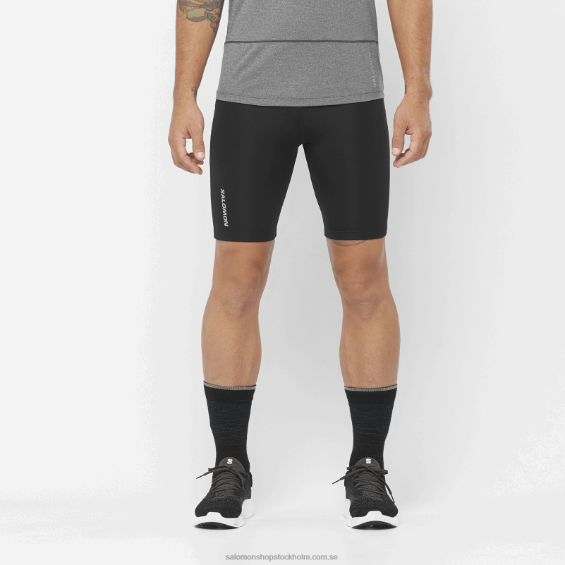 Salomon djup svart strumpbyxor för män - cross 9 T82RP254