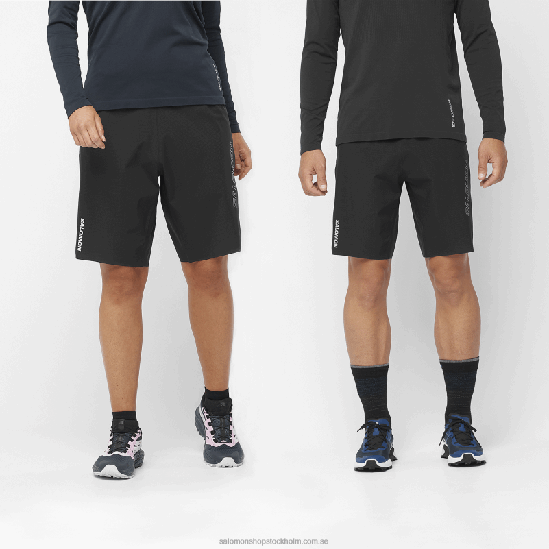 Salomon djup svart shorts för män - bonatti trail T82RP259