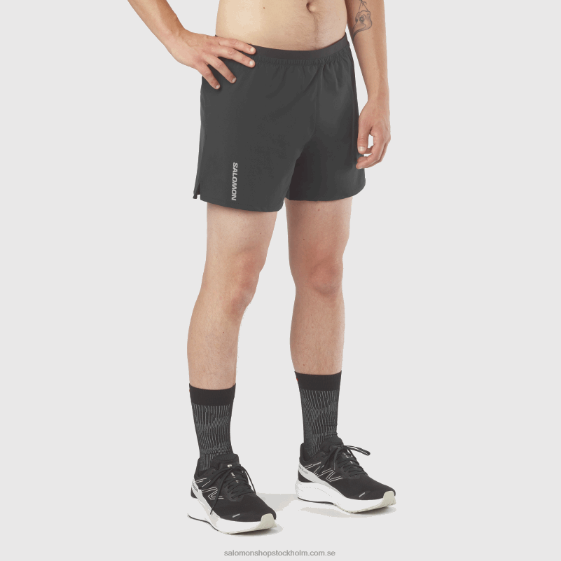 Salomon djup svart shorts för män - kors 5 T82RP272