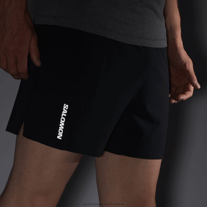 Salomon djup svart shorts för män - kors 5 T82RP272