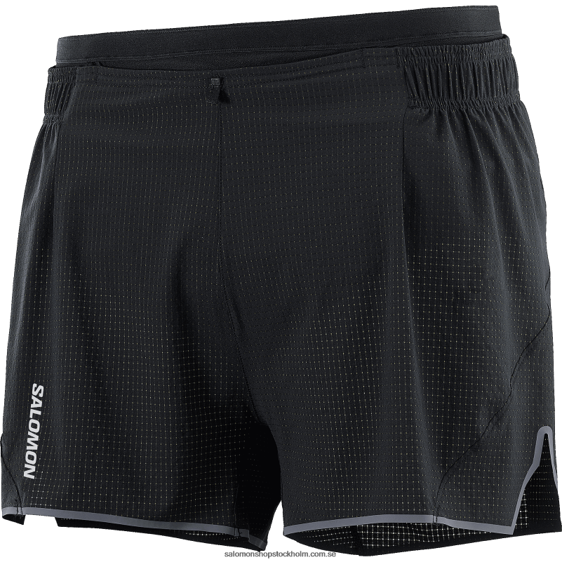 Salomon djup svart shorts för män - sense aero 3 T82RP288