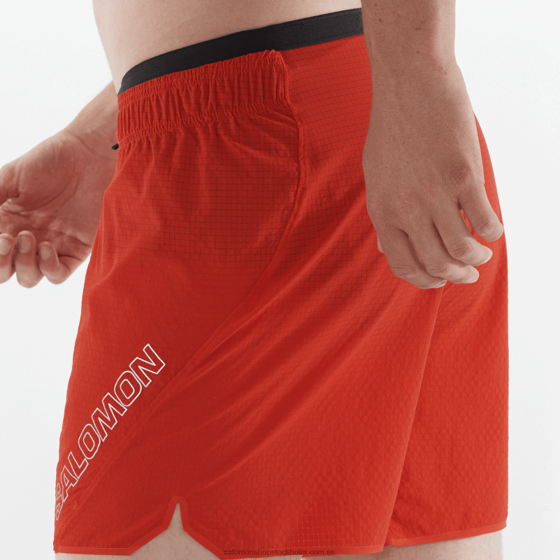 Salomon eldröd shorts för män - sense aero 5 T82RP291
