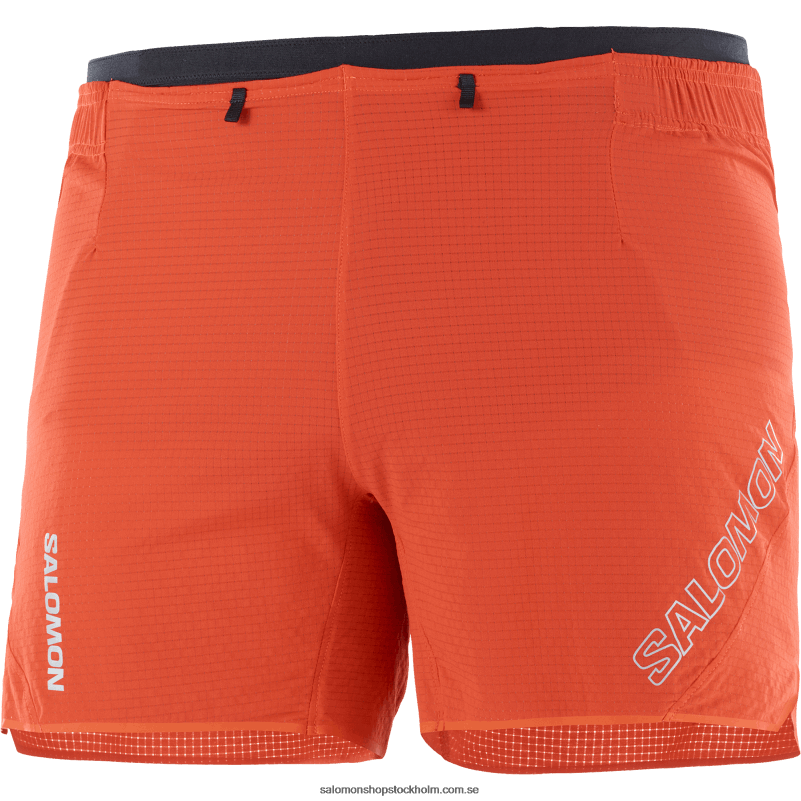 Salomon eldröd shorts för män - sense aero 5 T82RP291