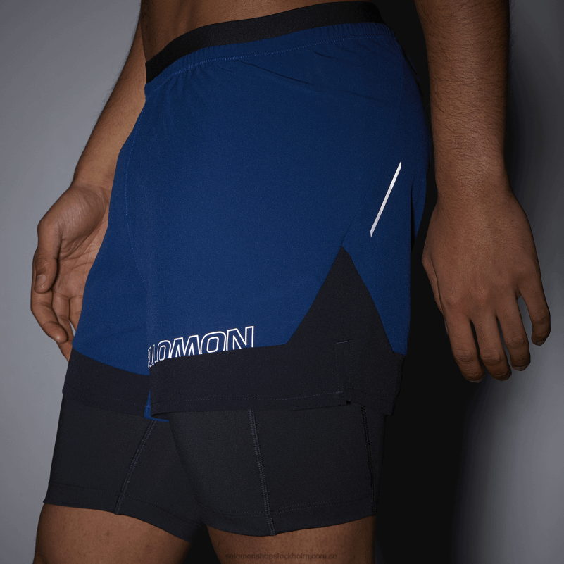 Salomon marin pion/natthimlen herrshorts - cross 2in1 T82RP283