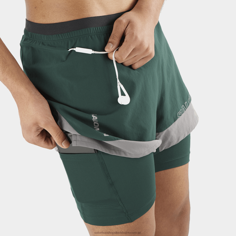 Salomon ponderosa furu/lugn skugga herrshorts - cross 2in1 T82RP282