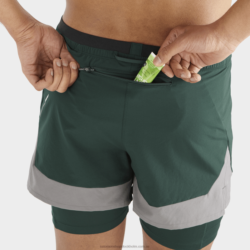 Salomon ponderosa furu/lugn skugga herrshorts - cross 2in1 T82RP282