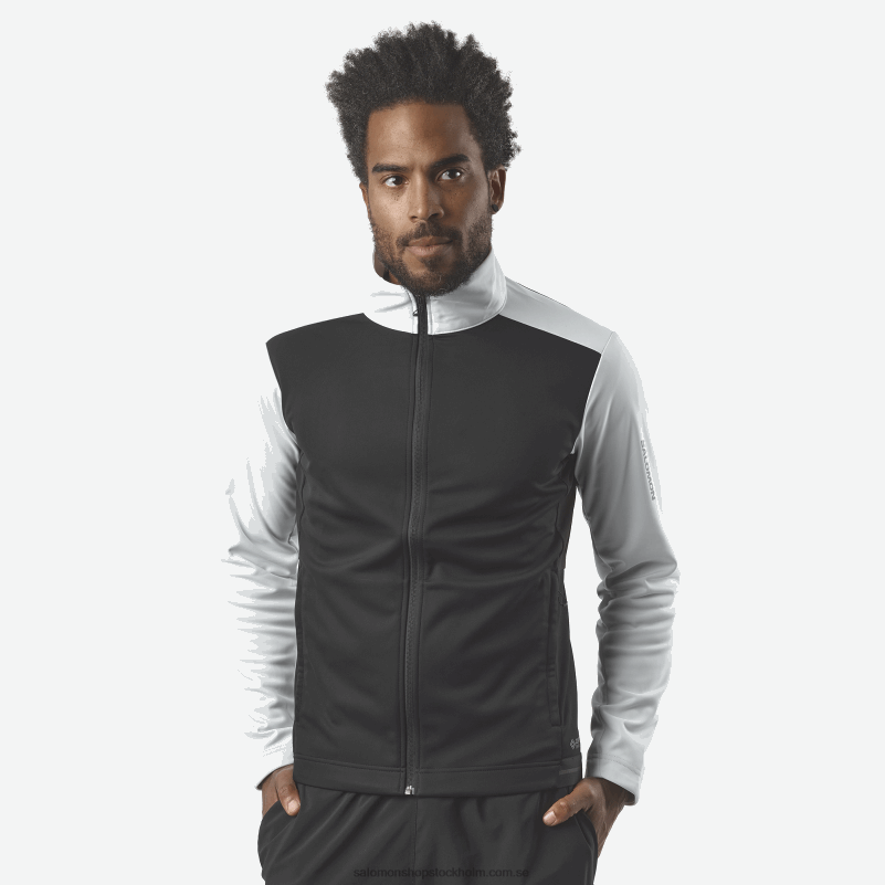 Salomon vit/djup svart vindjacka herr - gore-tex infinium windstopper T82RP734