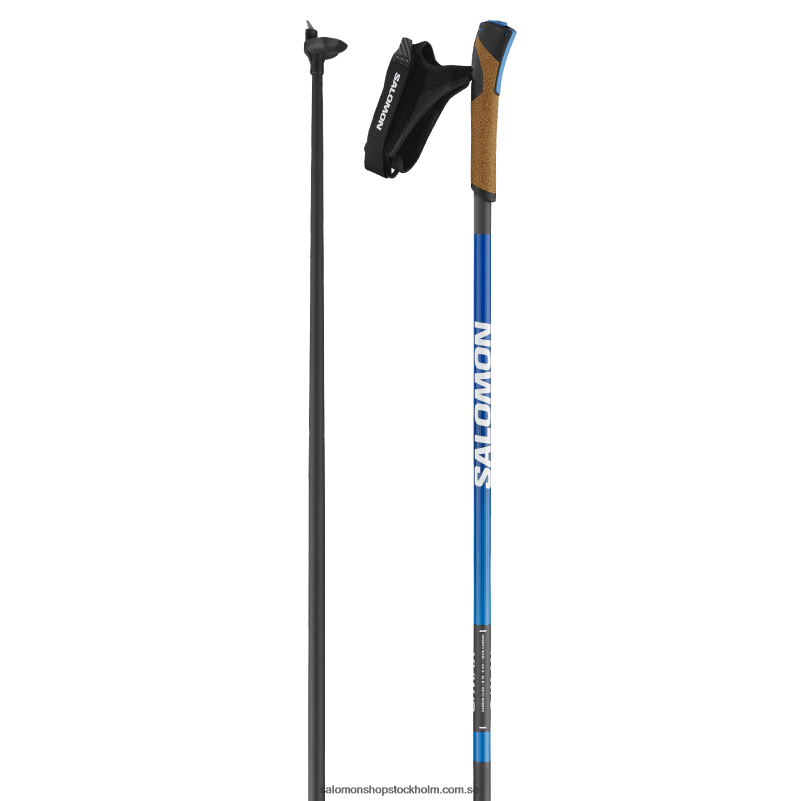 Salomon ras blå klassiska nordiska stavar för skridskoåkning för män - s/max carbon click T82RP725