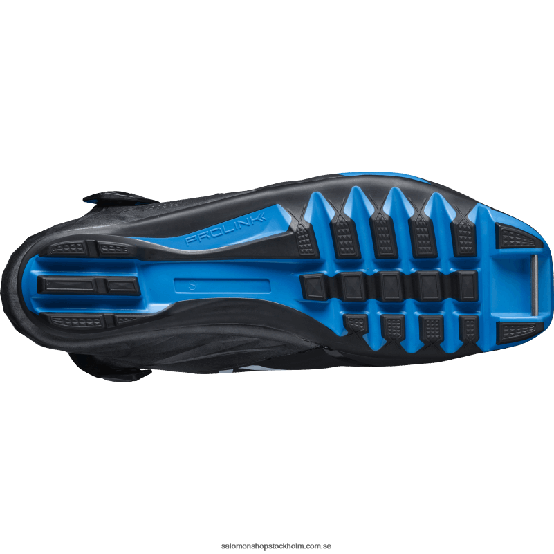 Salomon svart/processblå herrskridsko nordiska stövlar - s/race carbon skate el T82RP702